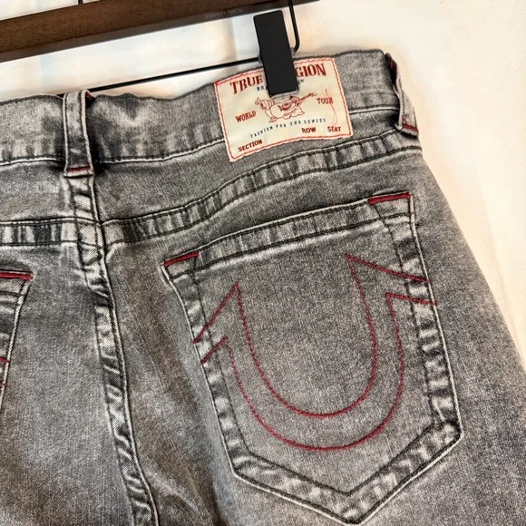 TRUE RELIGION Men’s Size 34 Denim Jeans Ricky Style Relaxed Straight Stretch